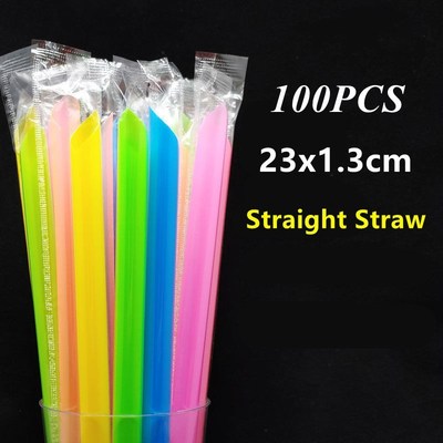 Extra Wide 1.3cm Colorful Bubble Tea Milk Drinking Straws In
