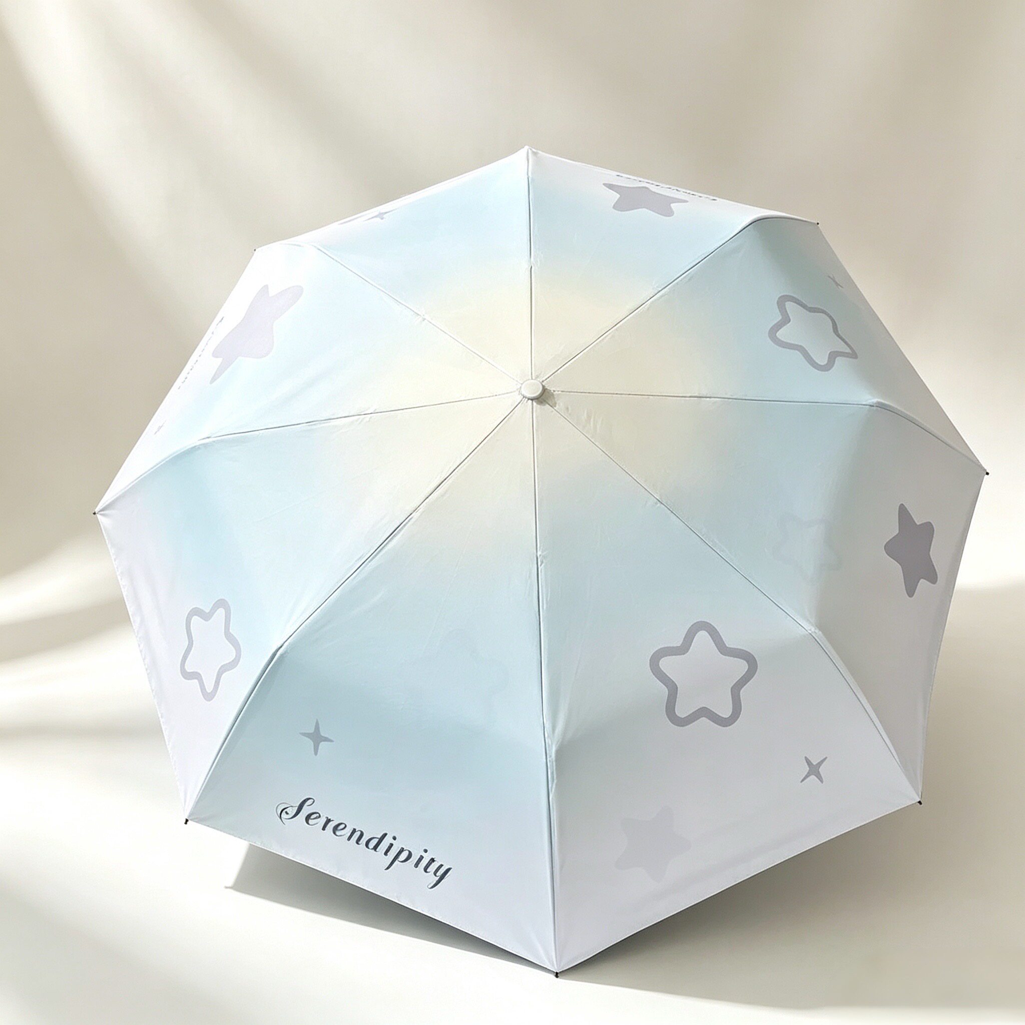 2026新款ins渐变星星自动手动雨伞女防晒遮阳伞便携折叠晴雨两用