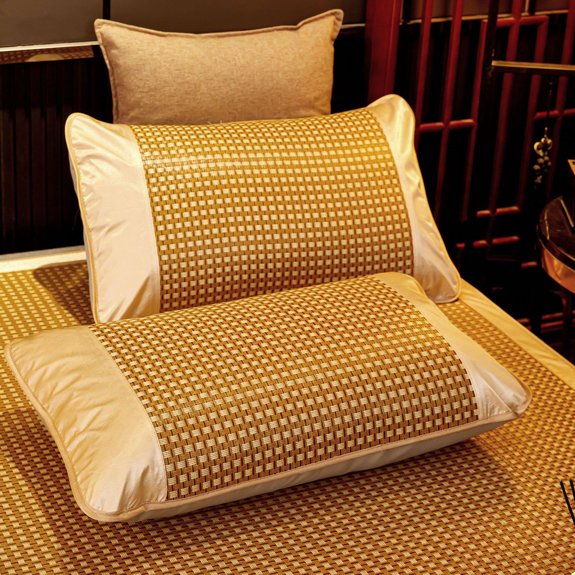 SUMMER DOUBLE-SIDED MAT RATTAN MAT CAN BE SLEPT NAKED ICE SILK RATTAN MAT HOME DOUBLE BED FOLDABLE AIR CONDITIONER STRAW MAT DUAL-PURPOSE
