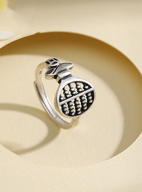 新款中国风精打细算盘戒指复古个