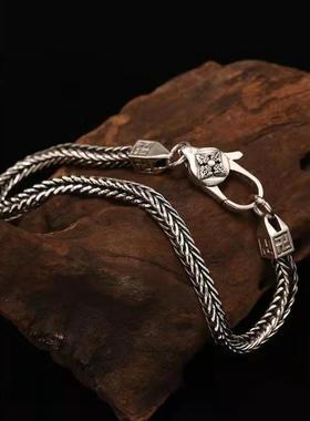 新品手链男单身复古潮流六字真言