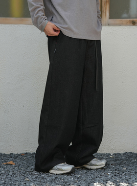 Procano24AW复古宽松休闲阔腿水洗直筒牛仔裤百搭长裤男女秋冬季