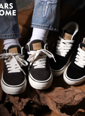 MARS GEOME/火星几何2025年秋冬男款中帮加绒棉鞋皮面板鞋休闲鞋