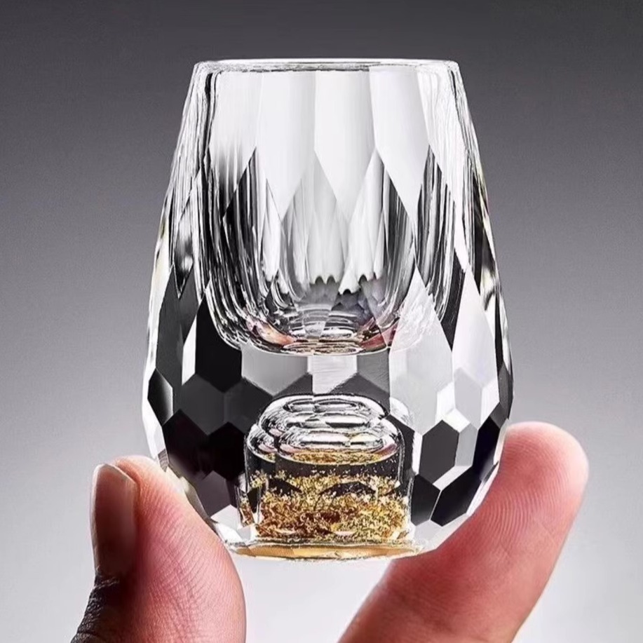 24K描金水晶杯水滴白酒杯HZX