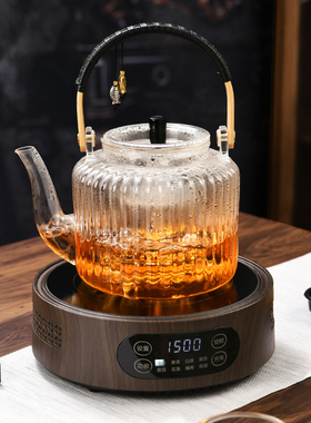 煮茶壶玻璃2025新款耐高温电陶炉烧水壶家用围炉蒸煮茶泡茶壶专用