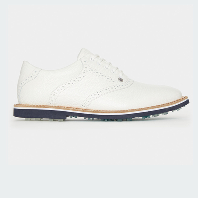 防水卵石纹皮革高尔夫球鞋