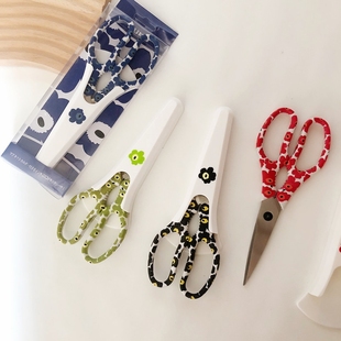 多功能厨房剪刀芬兰花朵强力不锈钢鸡骨剪家用剪肉食物剪子带收纳