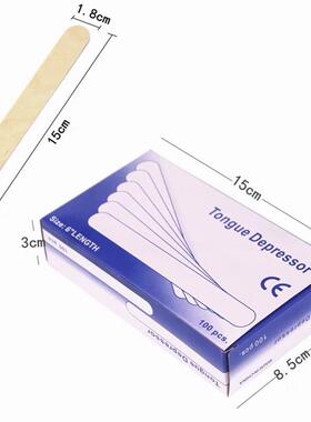 50PCS Wooden Waxing Spatula Tongue Depressor Tattoo Wax Medi