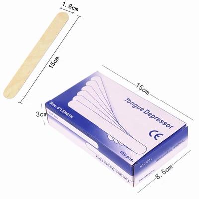 50PCS Wooden Waxing Spatula Tongue Depressor Tattoo Wax Medi
