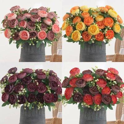 Multicolor Tea Peonies Vases for Home Decoration