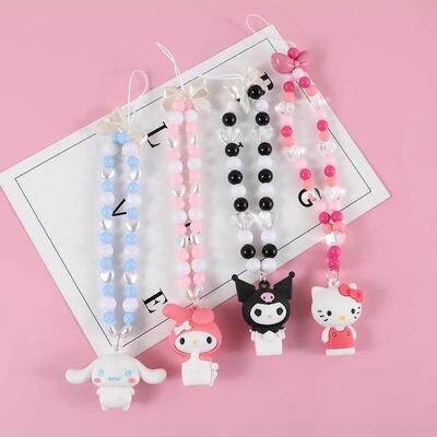 Doll Strap Diy Phone Case Chain Handmade Beaded Pendant