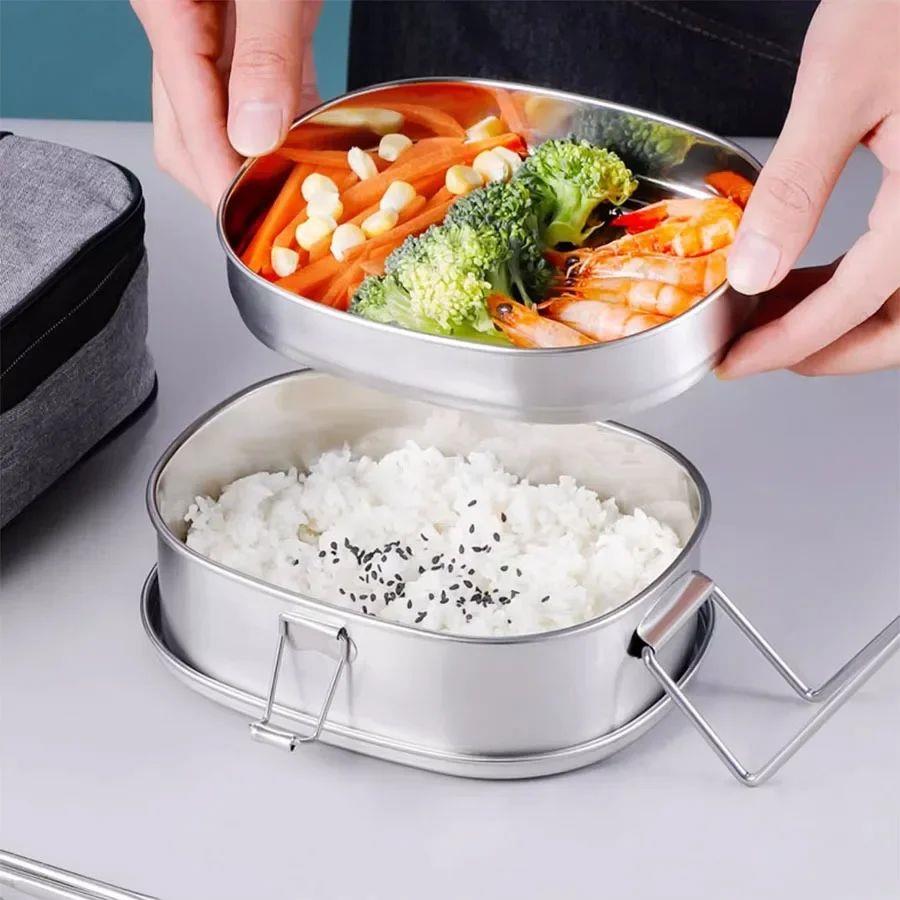 Stainless steel lunch box Food grade old iron lunch box Offi