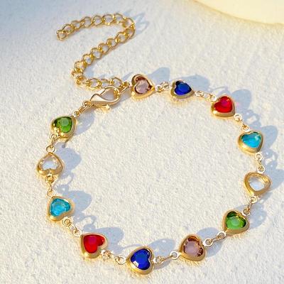 Colored Love Bracelet Personalized Heart shaped Bracelet手环
