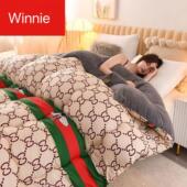 Warm Plush Quilt Flannel Winter Cozy Duvet Blanket Comforter