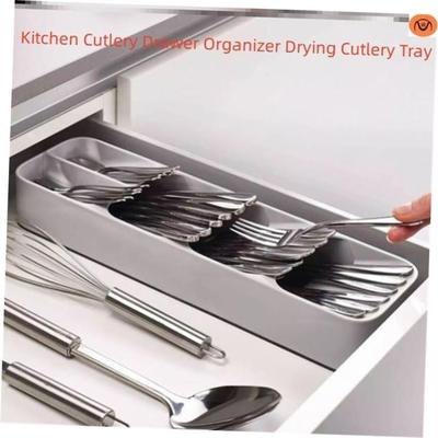 Kitchen Cutlery Drawer Organizer Drying Cutlery Tray Spoon