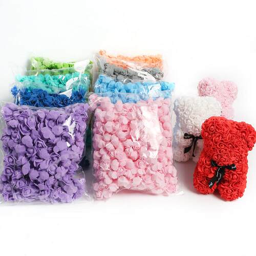 3.5cm Foam Rose Artificial Flowers Home Decor Wedding Decora