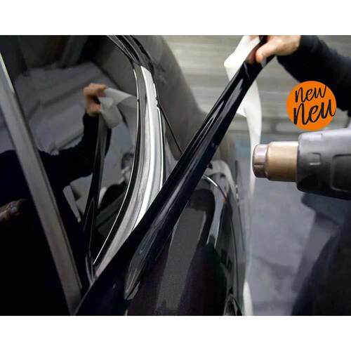 Glossy Black Vinyl Wrap Strip Tape Car Wrap Foil For Window