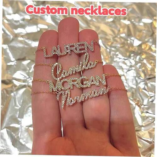 Custom name necklace personalized DIY chain Birthday gift