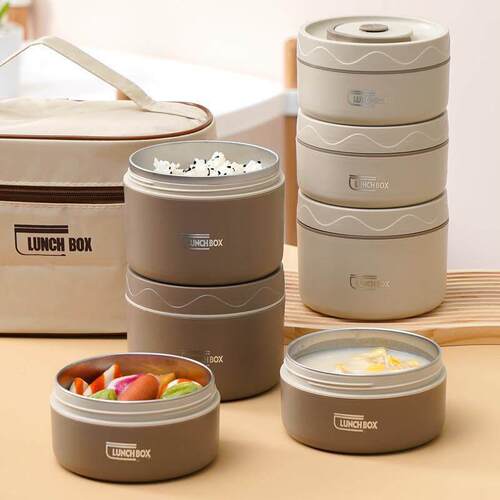 Stainless steel insulated lunch box, bento lunch box饭盒