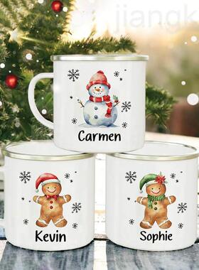 Personlized Cookie Snowman with Name Mug Hot Cocoa Chocolate