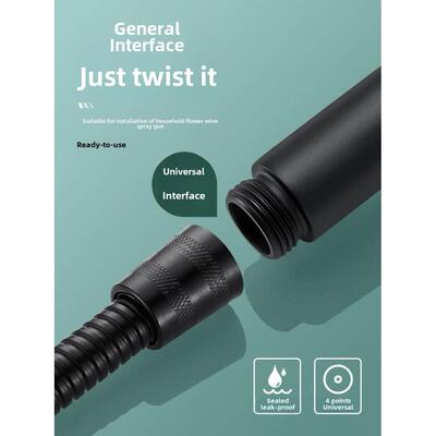 Black Bidet Faucet Hand Protable Toilet Bidet Sprayer Stainl