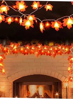 Thanksgiving Maple Leaves Artificial Fall Maple Leaves Strin