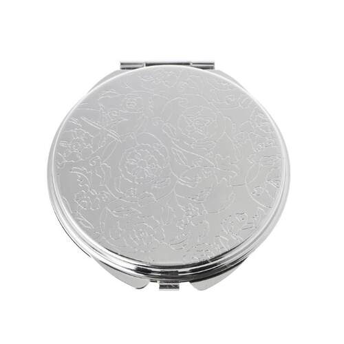 Portable Women Stainless Steel Makeup Mirror Hand Pocket Fol