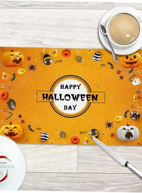 Halloween printed insulated placemats are hot and oil-proof