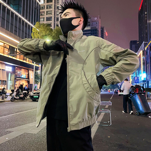 J58/P98控138 美式潮牌工装复古休闲通勤夹克新款设计感男外套图片