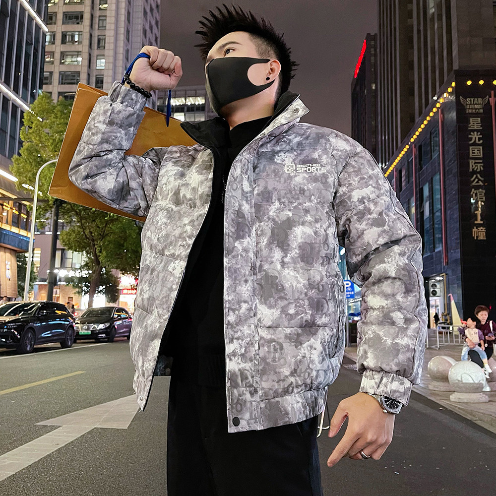 A21/P138控178冬季棉衣男2025新款韩版扎染棉衣外套痞帅棉袄图2,男装棉衣,电商A366
