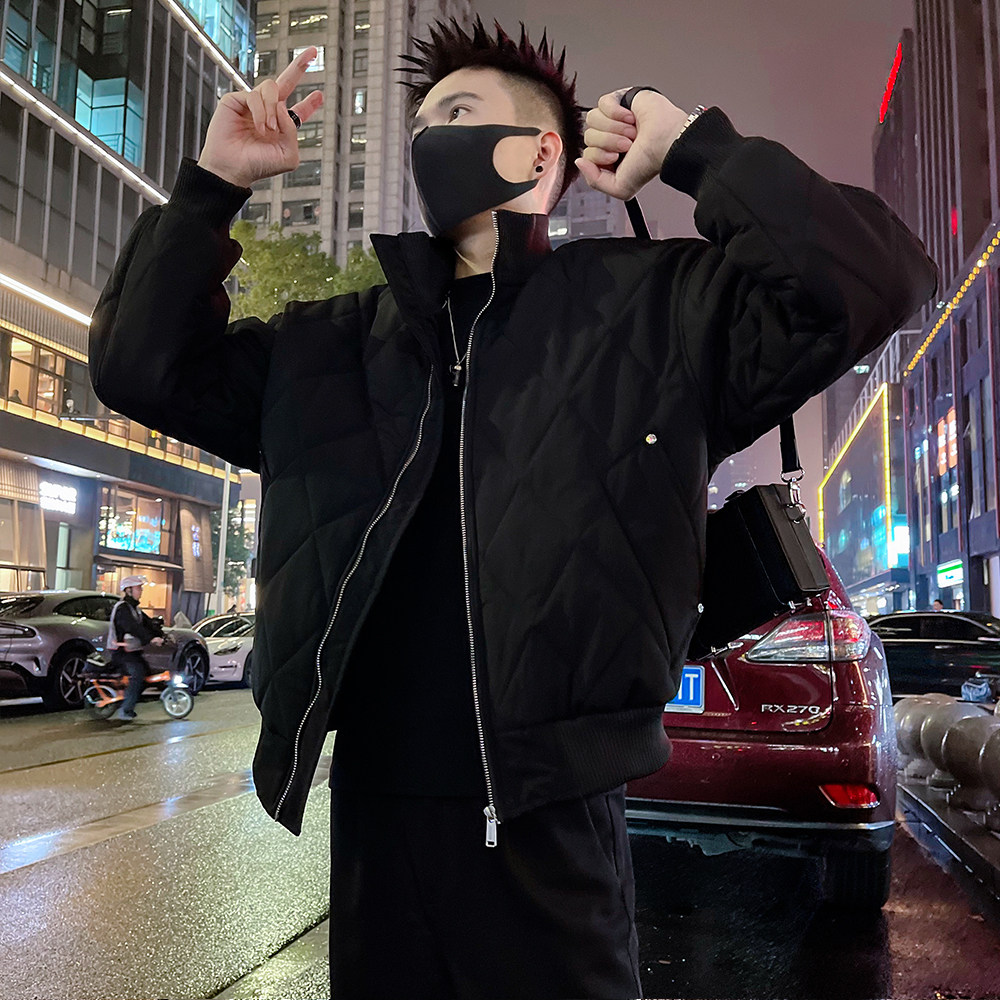 A58/P148控198秋冬男款保暖棉服外套男潮牌痞帅休闲立领上衣黄2,男装棉衣,电商A366