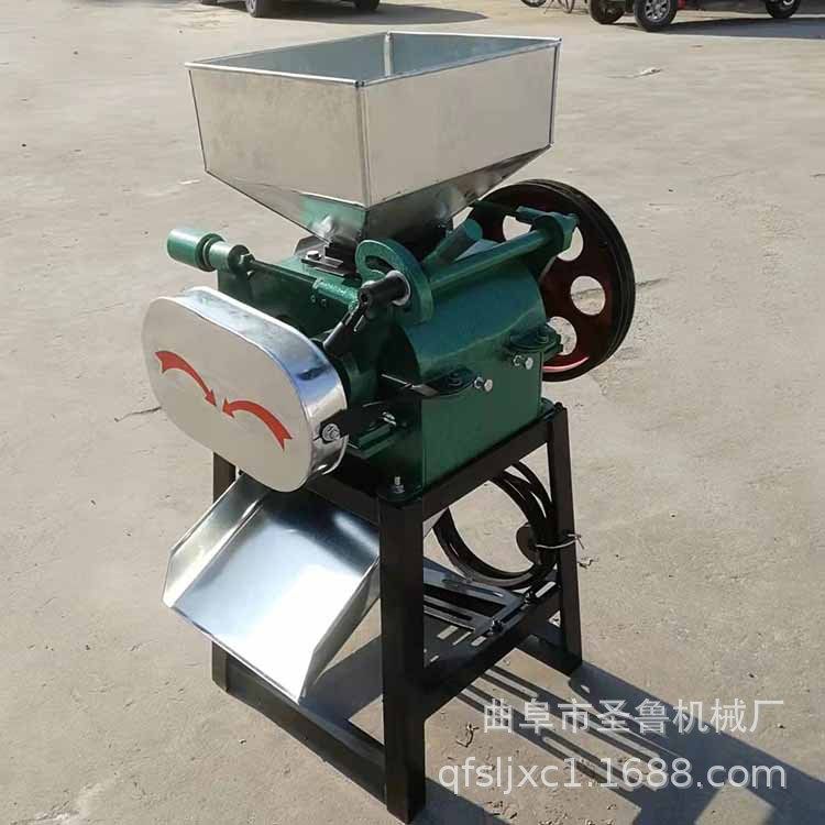 对辊式玉米压片机 单相杂粮挤扁机 30小型压扁机