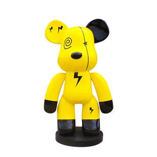 暴力熊大摆件卡通kaws公仔玻璃钢客厅商场酒店网红店落地雕塑装 饰