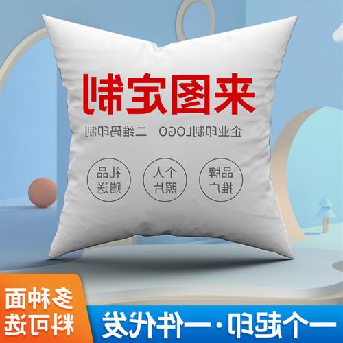抱枕定制可印logo企业礼品双面沙发套枕被数码印花床头靠垫腰枕套图片