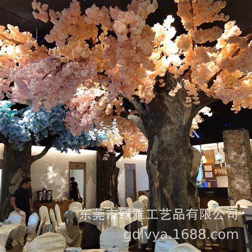 仿真水泥树大型仿真榕树包柱榕树樱花树桃花树绿商场餐饮店装饰树