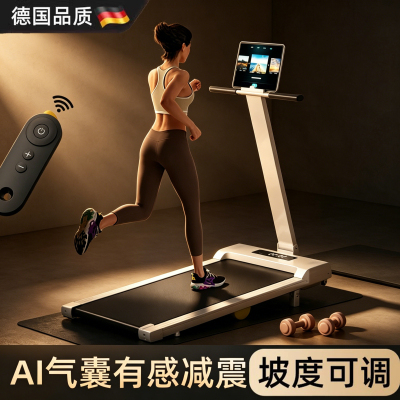 德国家用小型静音折叠爬坡跑步机