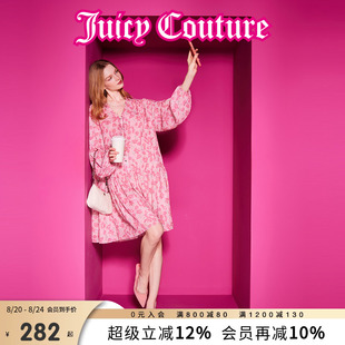 Juicy 连衣裙女 Couture橘滋2025春夏新款 假日碎花印花长袖