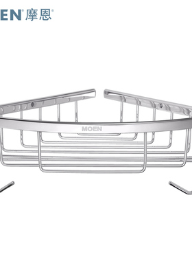 摩恩 卫生间单层三角篮三角架浴室墙角置物架厕所卫浴挂件 90102