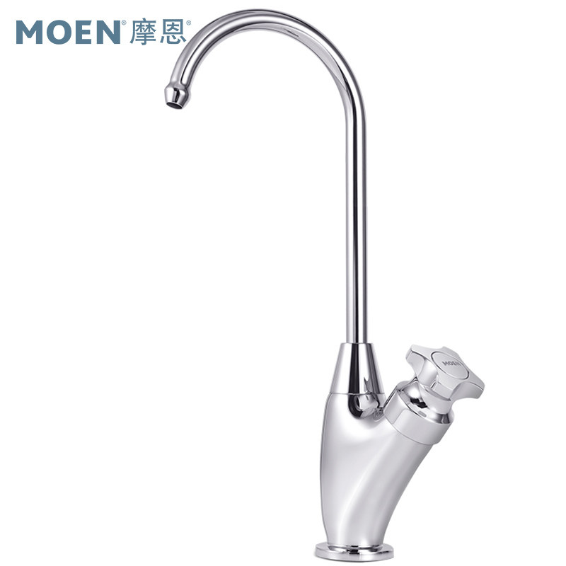 摩恩直饮水龙头洗菜盆水龙头净水器专用直饮水池单冷防溅旋转水槽