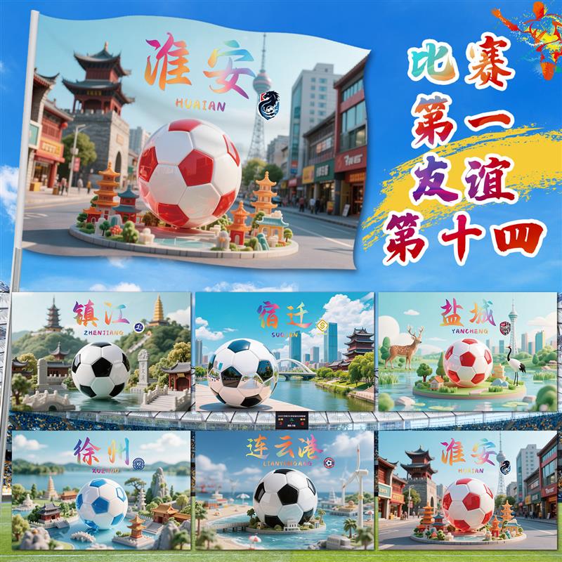 苏超摇旗应援大旗帜氛围