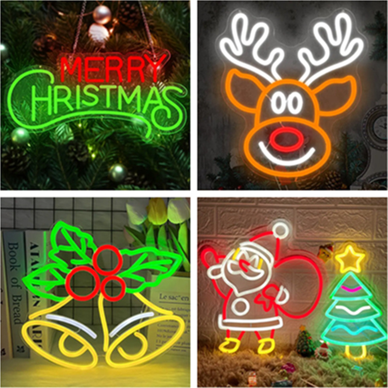 圣诞节LED霓虹灯灯牌定制造型灯
