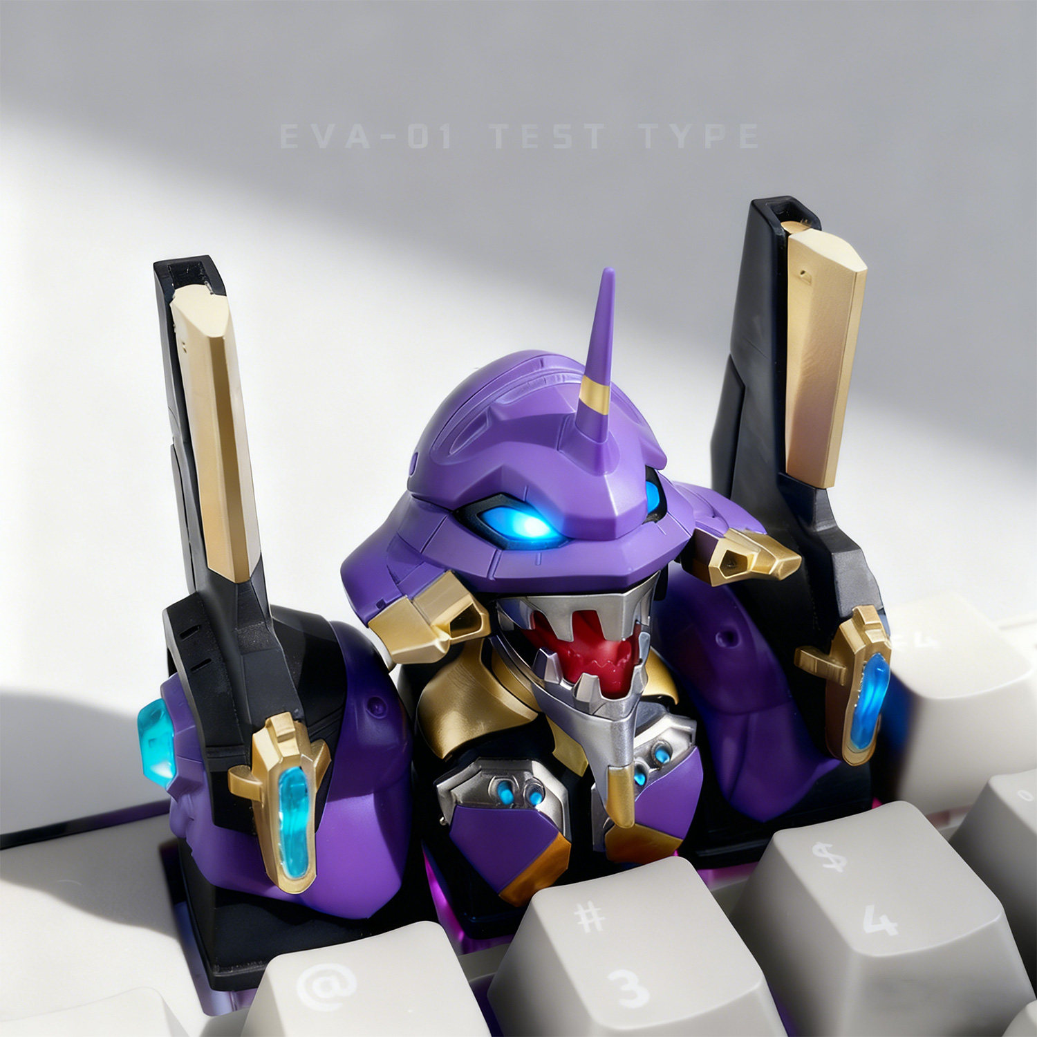 EVA三连透光高达键帽机械键盘下灯位 初号机零号机高达个性化按键