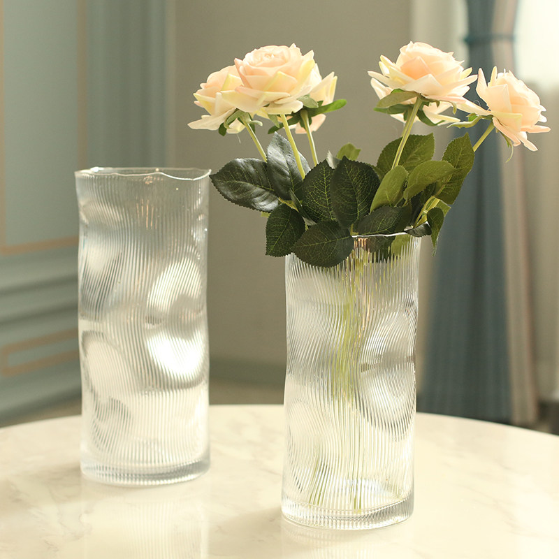 创意花瓶玻璃透明客厅插花玫瑰百合富贵竹北欧家用餐桌桌面摆件,家居饰品,花瓶,淘宝优惠券,粉丝福利购,淘宝优惠卷