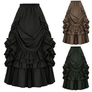 jeans long skirts womenblack skirtskirt蓬蓬半身裙长裙