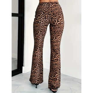 高腰阔腿吗微喇裤女 high waist wide leg slightly flared pants