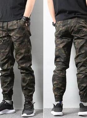 Camouflage loose-length leg overalls   迷彩宽松束脚工装裤