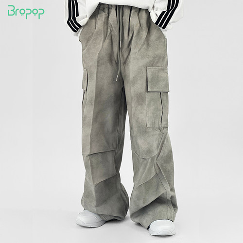 Bropop 童装男童秋装儿童裤子秋季工装裤休闲长裤秋冬新款洋气潮
