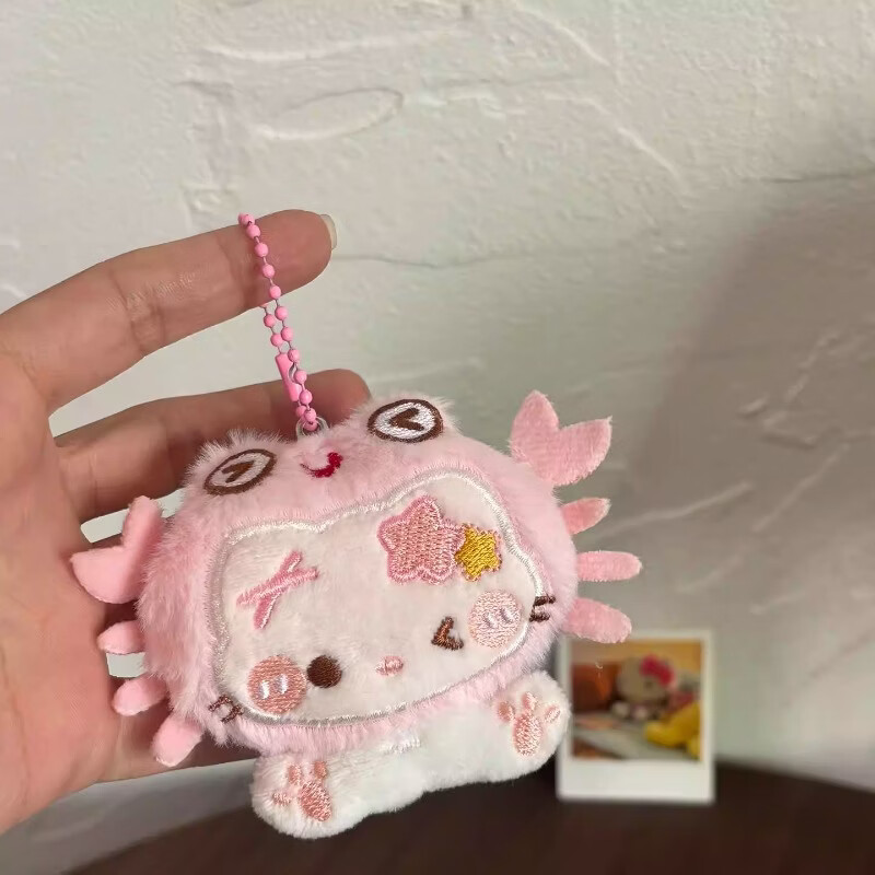 可爱头套小猫公仔挂件卡通螃蟹少女背包钥匙扣装饰挂坠情侣小玩偶