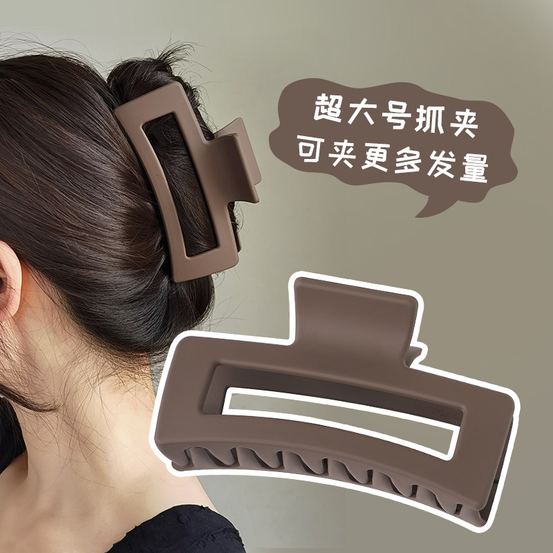 鲨鱼夹亚克力方形鲨鱼夹女后脑勺大鲨鱼夹简约高级感鲨鱼夹