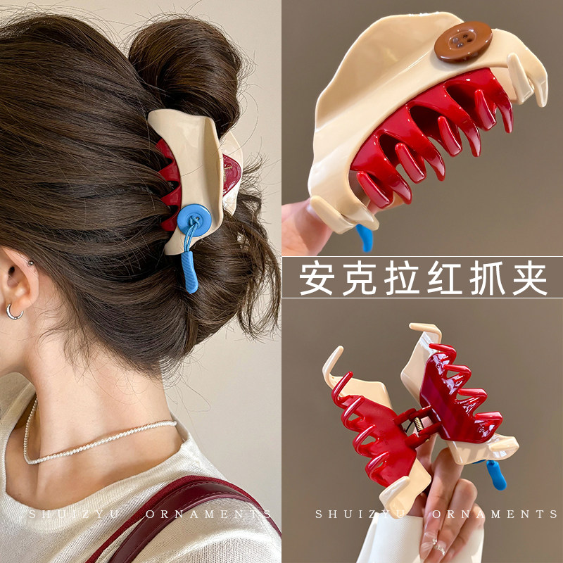 超好看的抓夹女高级感2024新款发量少发夹秋冬头发鲨鱼夹发卡头饰